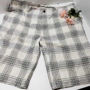Tommy Bahama Men's Plaid Silk & Linen Bermuda Shorts 40" Waist